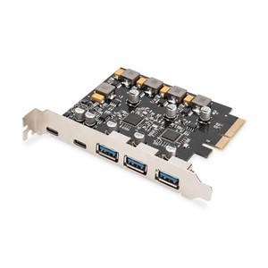 Digitus PCIe card 2x USB-C + 3x USB A