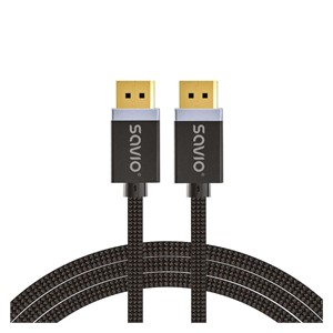 DisplayPort cable 2 m Black SAVIO CL-166