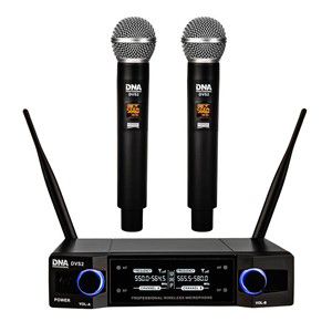 DNA Professional DVS2 - wireless microphone, 2 handheld transmitters + base unit (560–590 MHz)