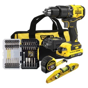 DRILL /DRIVER SET WITH ACCESSORIES SFMCK101D1S STANLEY