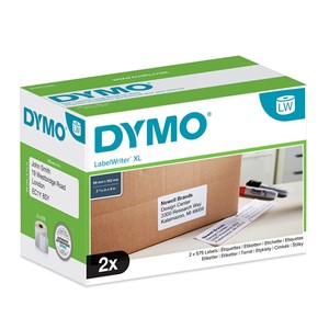 DYMO Authentic LabelWriter High-Capacity Shipping Labels | (59 mm x 102 mm) | 2 Rolls of 575 Easy-Peel Labels (1,150 Mailing Labels) | Self-Adhesive | for LabelWriter 4XL /5XL Label Makers