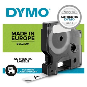 DYMO D1 Standard - Black on White - 9mm