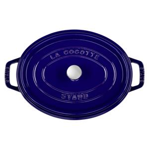 Staub Oval Cocotte, 29cm cast iron, dark blue 4