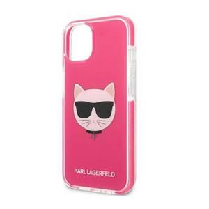Karl Lagerfeld TPE Choupette Head -stražnja maska za  iPhone 13 mini -roza • ISPORUKA ODMAH