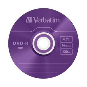 20x5 Verbatim DVD-R 4,7GB Colour 16x Speed, Slim Case 3
