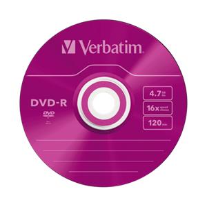20x5 Verbatim DVD-R 4,7GB Colour 16x Speed, Slim Case 5