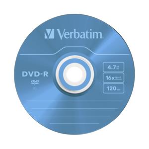 20x5 Verbatim DVD-R 4,7GB Colour 16x Speed, Slim Case 7