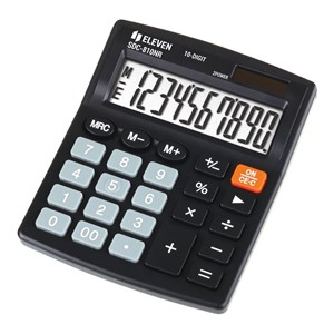 ELEVEN calculator office SDC-810NR 10-digit display, dual-powered, black