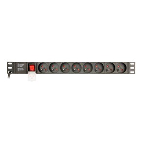 EnerGenie EG-PDU-014-F Rack Power Distribution Unit (8 FR sockets, 1U, 16A, Schuko plug, 3m, black color)