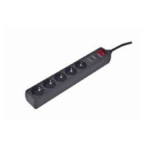 EnerGenie SPG5-C-15 surge protector Black 5 AC outlet(s) 250 V 4.5 m