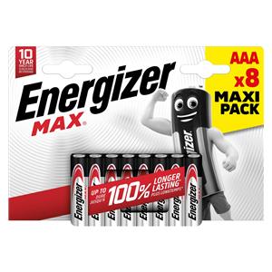 ENERGIZER BATTERIES MAX AAA LR03 /8 ECO