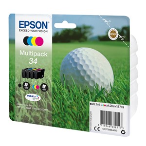 Epson Golf ball Multipack 4-colours 34 DURABrite Ultra Ink