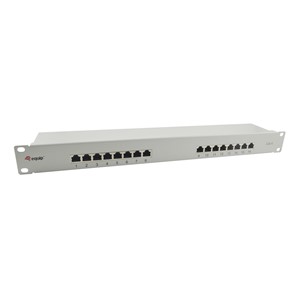 Equip 16-Port Cat.6 Shielded Patch Panel, Light Grey