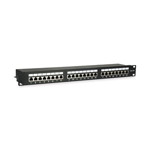Equip 24-Port Cat.5e Shielded Patch Panel, Black