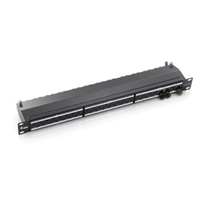 Equip 24-Port Cat.6A Shielded Patch Panel, Black