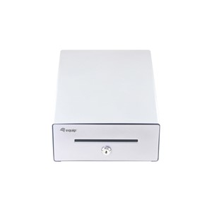 Equip Cash Register Drawer for Point of Sale (POS) System, 4 Bill /4 Coin Compartments, Removable Coin Slots, RJ11 connector, Aluminum