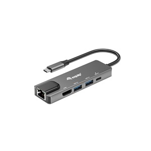 Equip USB-C 5 in1 Multifunction Adapter, HDMI, Gigabit LAN, USB 3.2 GEN1, 100W USB PD