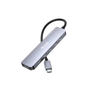 Equip USB-C 6 in 1 Multifunctional Adapter, HDMI 4K /60Hz, USB-C Gen2 x 4 (10Gbps), 100W USB PD