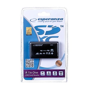 Esperanza EA119 card reader Black USB 2.0