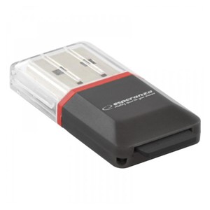 Esperanza EA134K card reader Black,Silver,Transparent USB 2.0