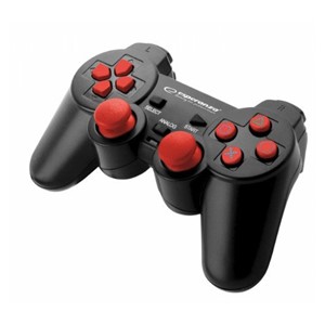 Esperanza EGG106R Gaming Controller Gamepad PC,Playstation 2,Playstation 3 Analogue /Digital USB 2.0 Black,Red