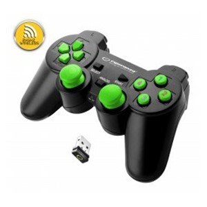 Esperanza EGG108G Gaming Controller Black, Green USB 2.0 Gamepad Analogue /Digital PC, Playstation 3
