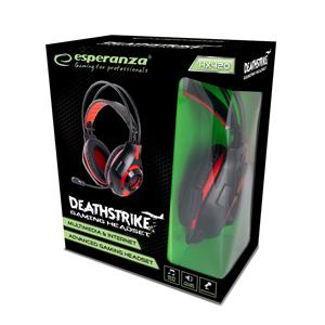 Esperanza EGH420R Headphones with microphone Headband Black, Red 4