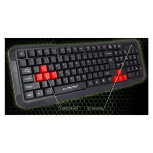 Esperanza EGK102R keyboard USB Black