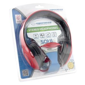 Esperanza EH138R headphones/headset Head-band Black,Red 4