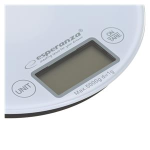 Esperanza EKS003W Electronic Kitchen Scale White Round 4