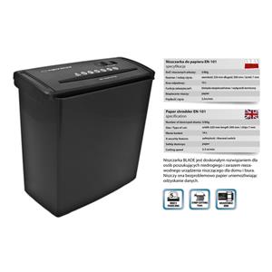 Esperanza EN101 paper shredder Strip shredding 22 cm Black 5