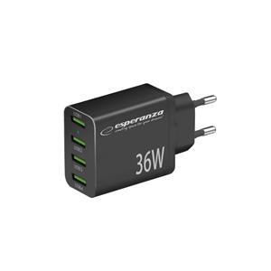 Esperanza EZC107K mains charger 36W Black