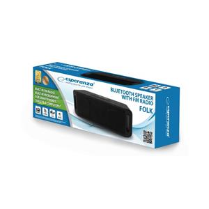 Esperanza FOLK Stereo portable speaker Black 6 W 3