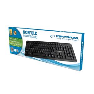 Esperanza Norfolk EK139 Wired USB keyboard, black 3