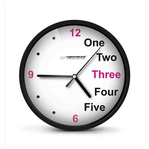 Esperanza Prague Black Mechanical Clock Round Black, White