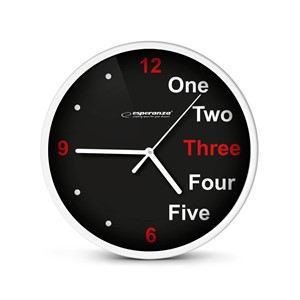 Esperanza Prague White Mechanical Clock Round Black, White