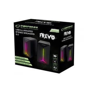 ESPERANZA USB SPEAKERS 2.0 LED RAINBOW FREVO EGS105 4