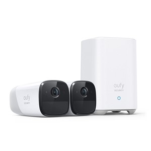 Eufy Security, eufyCam 2 Pro Wireless Home Security Camera System, 365-Day Battery Life, HomeKit Compatibility, 2K Resolution, IP67 Weatherproof, Night Vision, 2-Cam Kit, No Monthly Fee