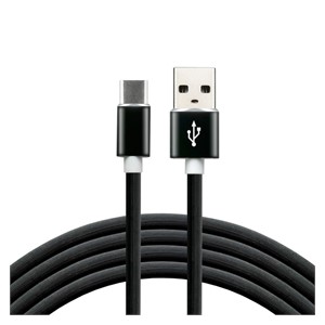 everActive cable USB-C 1m - Black, silicone, quick charge, 3A - CBS-1CB