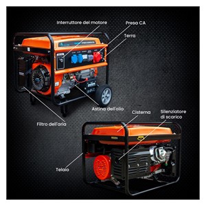 Extralink Power generator EGH-7000 hybrid, 7kW