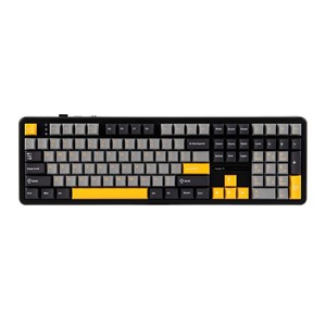 F108 Gray+Orange+Deep Gray Gasket Keyboard with Volcano RGB Switches – AULA