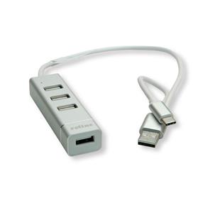 ROLINE HUB 4-PORTA USB 2.0 USB TIP A + USB C  0,3M • ISPORUKA ODMAH