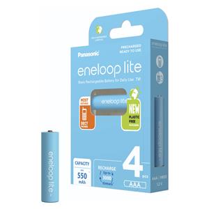 1x4 Panasonic Eneloop lite Micro 550mAh AAA Ni-MH BK-4LCCE/4BE 3