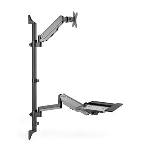 DIGITUS versatile standing- / sitting workdesk, wall mount 2