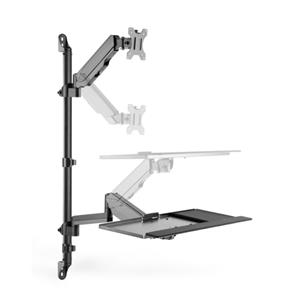 DIGITUS versatile standing- / sitting workdesk, wall mount 3