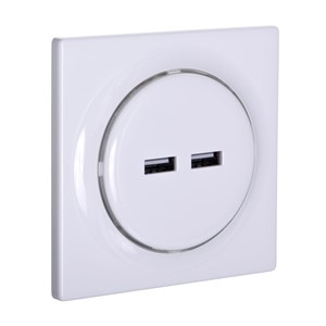 Fibaro Walli N socket-outlet 2x USB White