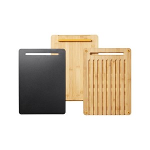 Fiskars 1057550 kitchen cutting board Rectangular Bamboo, Plastic Bamboo, Black