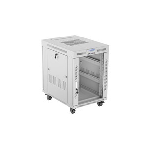 FLOOR-STANDING RACK CABINET 19 15U 600X800 GREY LCD GLASS DOOR LANBERG (FLAT PACK) V2