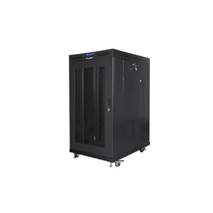 FLOOR-STANDING RACK CABINET 19 22U 800X1000 BLACK PERFORATED LCD DOOR LANBERG (FLAT PACK) V2