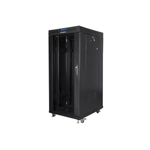 FLOOR-STANDING RACK CABINET 19 27U 800X1200 BLACK LCD GLASS DOOR LANBERG (FLAT PACK)